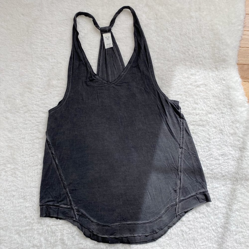 Free People NWOT We The Free Women's Tank Top, Curved Hem, Dark Gray, Size M